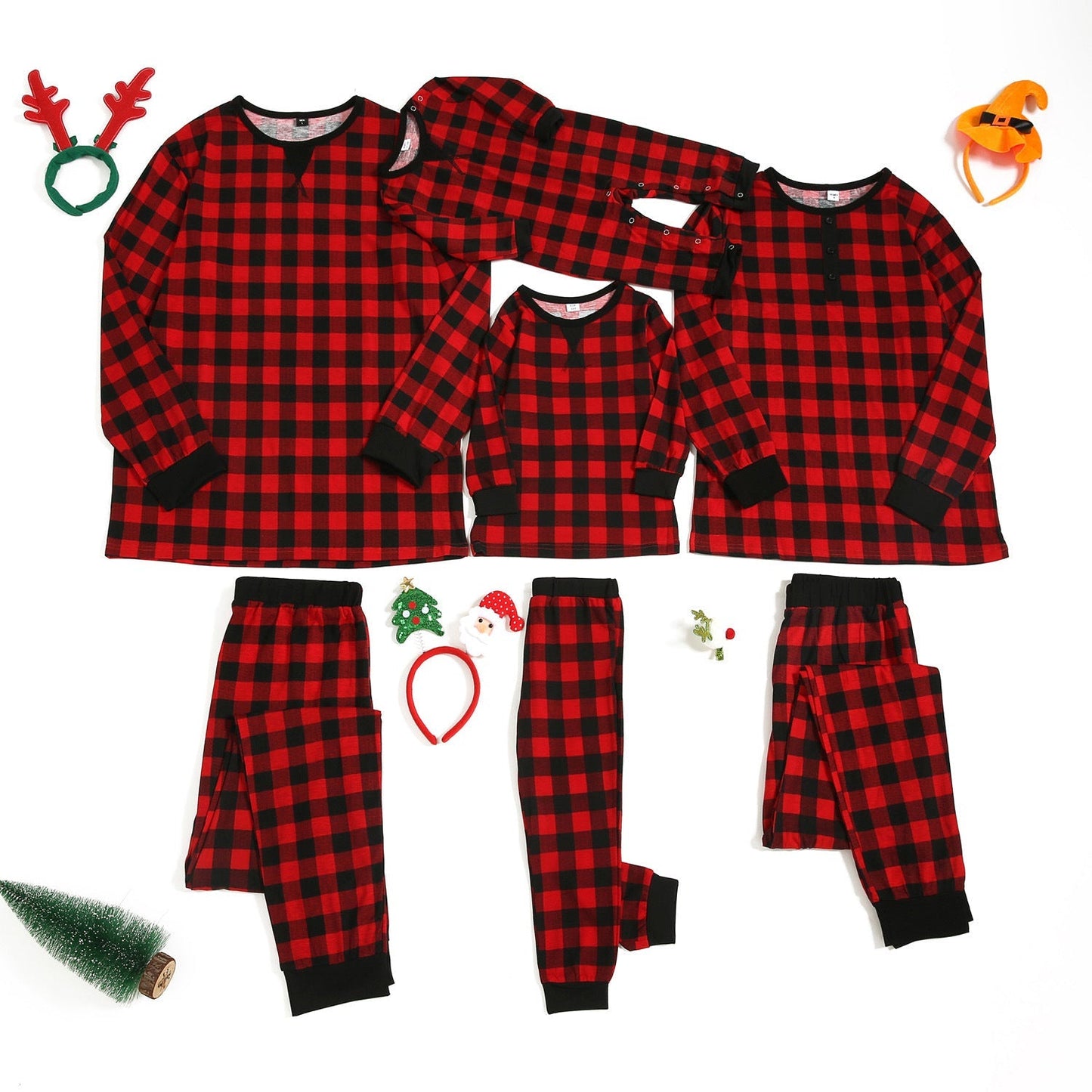Family Christmas Pajamas Set | Cartoon Print Me Outfits Family Clothes Xmas Gifts