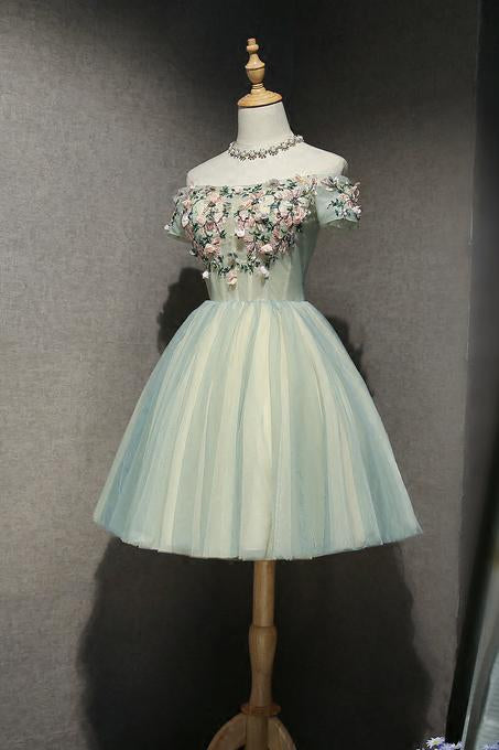 Off The Shoulder Tulle Homecoming Dress