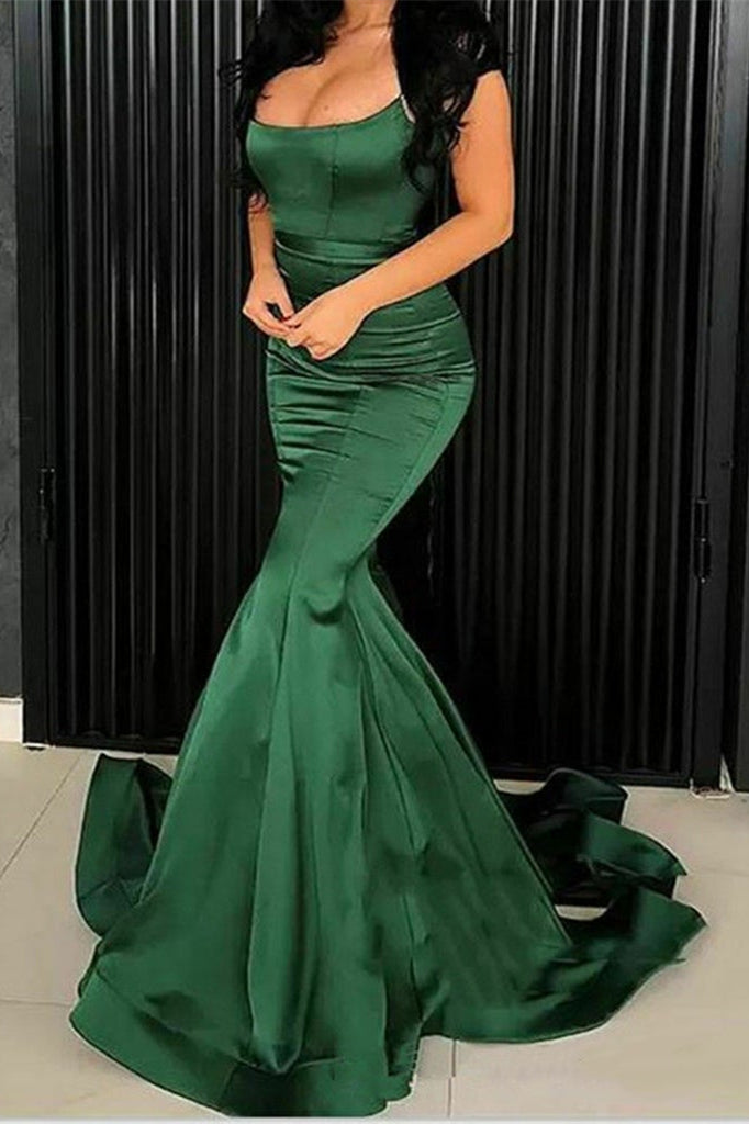 Sleek Mermaid Evening Gown with Delicate Spaghetti Straps