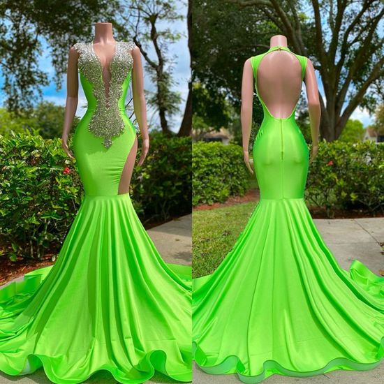Sleeveless Mermaid Prom Dress with Intricate Cut-Out Details
