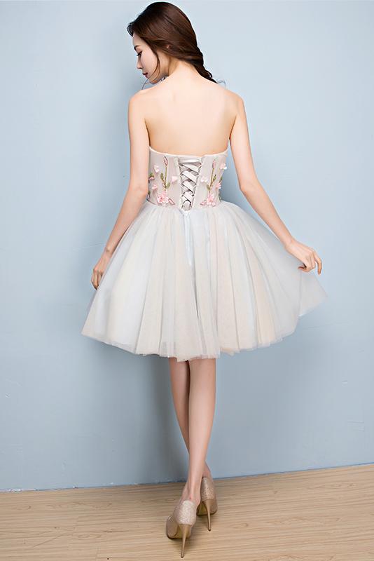 Load image into Gallery viewer, Strapless Tulle Short Homecoming Dress
